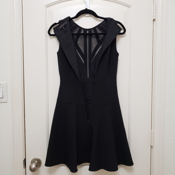 BCBGMaxAzria Embroidered Sheer-Trim Dress - Picture 3 of 16